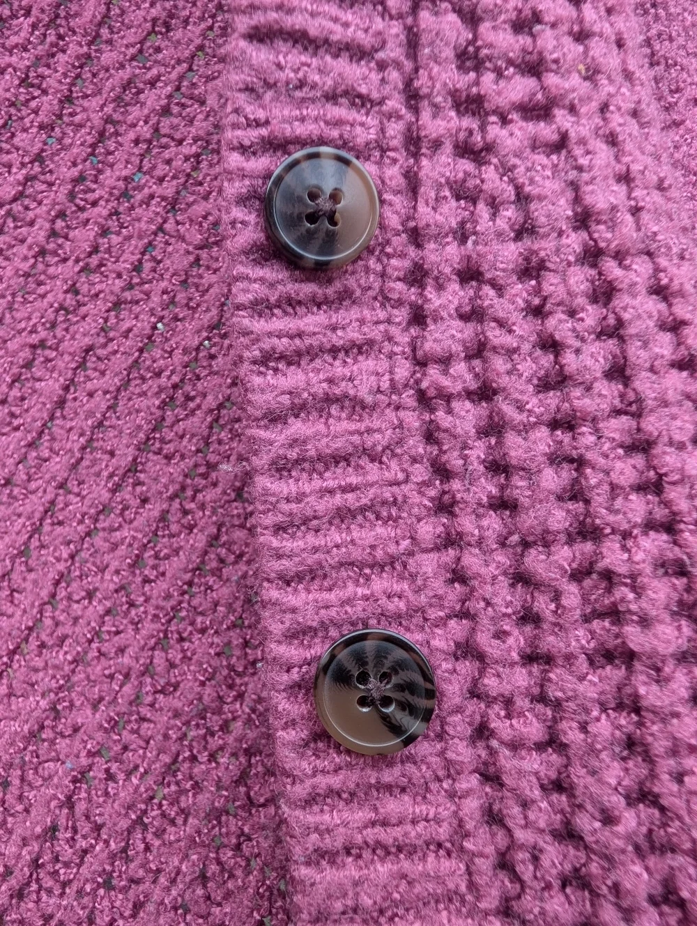 Torrid Cable Knit Boyfriend Cardigan 3x Pink Mauve Cozy Button Front - Picture 6 of 10
